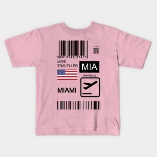 Miami USA travel ticket Kids T-Shirt